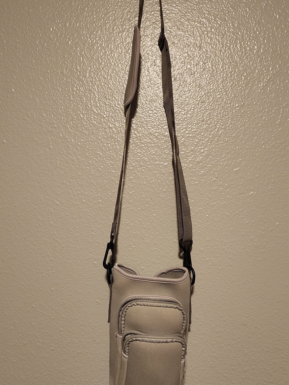 Compact Crossbody Phone Bag in Light Gray